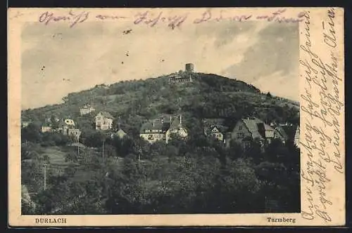 AK Durlach, Blick auf den Turmberg