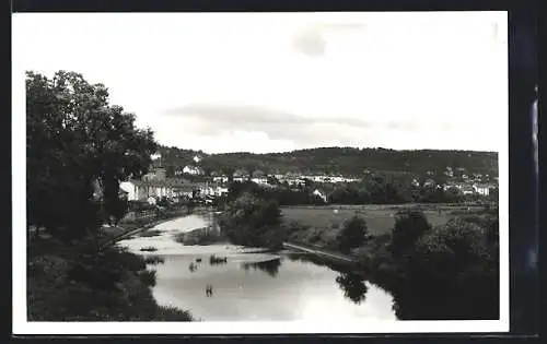 AK Eutingen /Baden, Flusspartie vor dem Ort