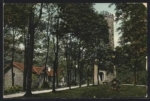 AK Baden-Baden, Aussichtsturm auf dem Merkuriusberg