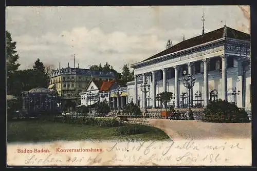 AK Baden-Baden, Konversationshaus mit Parkanlage