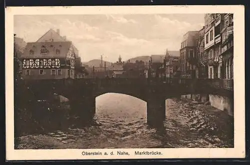 AK Oberstein a. d. Nahe, Blick auf die Marktbrücke