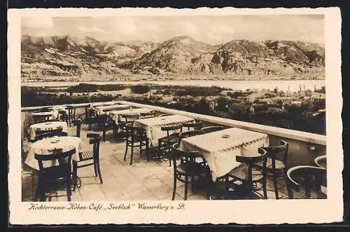 AK Wasserburg a. B., Hochterrasse Höhen-Café