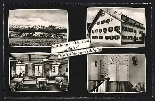 AK Unterthingau /Allgäu, Gasthaus-Pension Adler, Bes. Georg Hornung