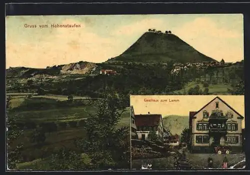 AK Hohenstaufen, Total und Blick auf Gasthaus zum Lamm