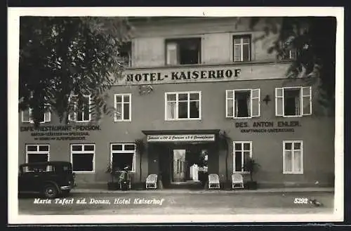 AK Maria Taferl a. d. Donau, Hotel-Restaurant Kaiserhof, Eingang
