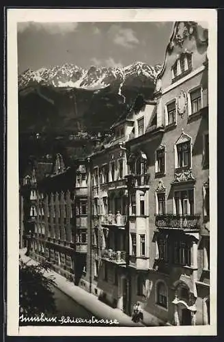 AK Innsbruck, Bürgerhäuser in der Schillerstrasse