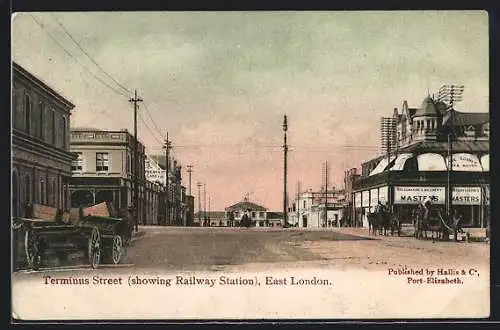 AK East London, Terminus Street showing Railway Station