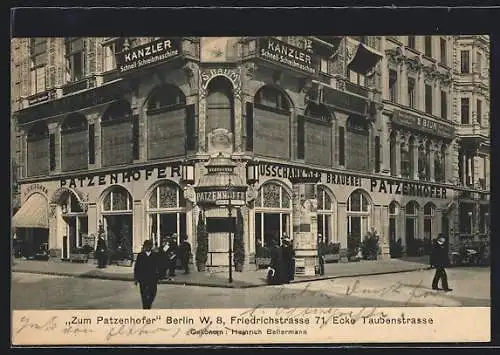 AK Berlin, Zum Patzenhofer, Ökonom: Heinrich Bettermann, Friedrichstrasse 71