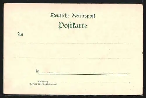 Lithographie Weissensee, Schloss, Sommer-Freuden-Fest 1897, Hochzeitszug