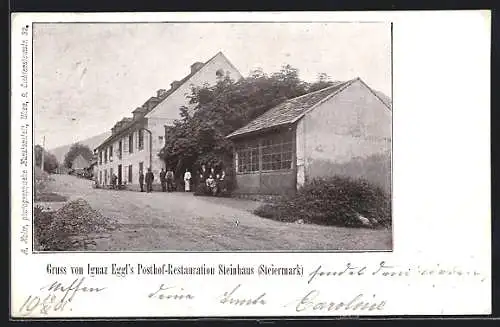 AK Steinhaus am Semmering, Gasthaus Posthof-Restauration Ignaz Eggl