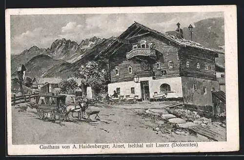 AK Ainet, Gasthaus von A. Haidenberger