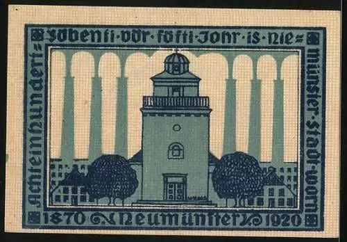 Notgeld Neumünster 1920, 50 Pfennig, Die Kirche