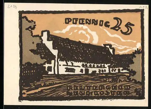 Notgeld Neukloster 1922, 25 Pfennig, Am Gutshof