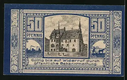 Notgeld Neustadt /Orla 1920, 50 Pfennig, Das Rathaus