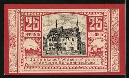 Notgeld Neustadt /Orla 1920, 25 Pfennig, Das Rathaus