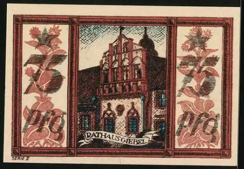 Notgeld Neumarkt in Schlesien 1921, 75 Pfennig, Rathaus mit Giebel