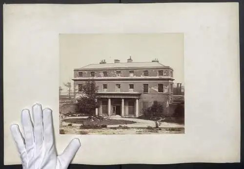 Fotografie Henry J. Whitlock, Birmingham, Ansicht Birmingham, Blick auf das Herrenhaus Duddeston Hall, 1867