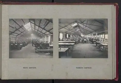 Fotoalbum m. 10 Fotografien, Ponders end Shell Works Middlesex, London-Enfield, Munitionsfabrik, David Lloyd George 1917