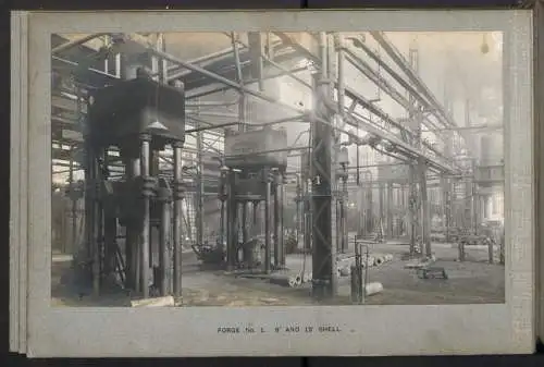 Fotoalbum m. 10 Fotografien, Ponders end Shell Works Middlesex, London-Enfield, Munitionsfabrik, David Lloyd George 1917