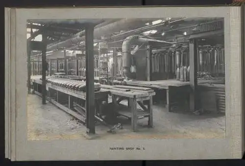 Fotoalbum m. 10 Fotografien, Ponders end Shell Works Middlesex, London-Enfield, Munitionsfabrik, David Lloyd George 1917