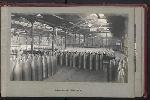 Fotoalbum m. 10 Fotografien, Ponders end Shell Works Middlesex, London-Enfield, Munitionsfabrik, David Lloyd George 1917