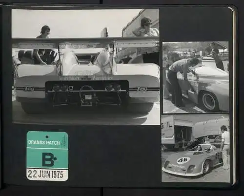 Fotoalbum mit 79 Fotografien John Player Grand Prix Silverstone 1973-1977, Ferrari, Tyrrell Ford, Brabham, BMW, Porche