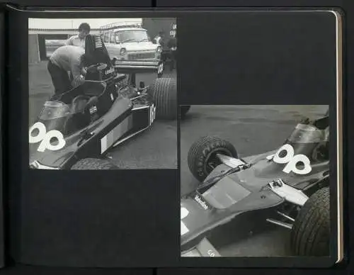 Fotoalbum mit 79 Fotografien John Player Grand Prix Silverstone 1973-1977, Ferrari, Tyrrell Ford, Brabham, BMW, Porche