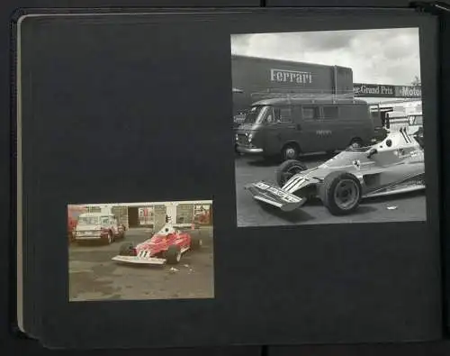 Fotoalbum mit 79 Fotografien John Player Grand Prix Silverstone 1973-1977, Ferrari, Tyrrell Ford, Brabham, BMW, Porche