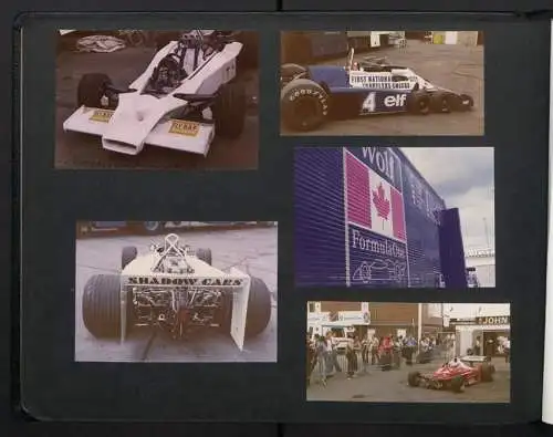 Fotoalbum mit 79 Fotografien John Player Grand Prix Silverstone 1973-1977, Ferrari, Tyrrell Ford, Brabham, BMW, Porche