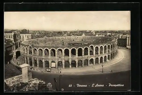 AK Verona, Arena aus der Vogelschau