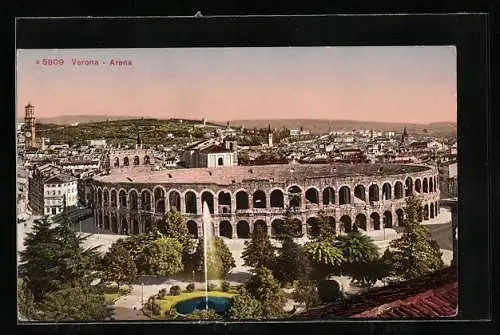 AK Verona, Arena mit Fontänenbrunnen
