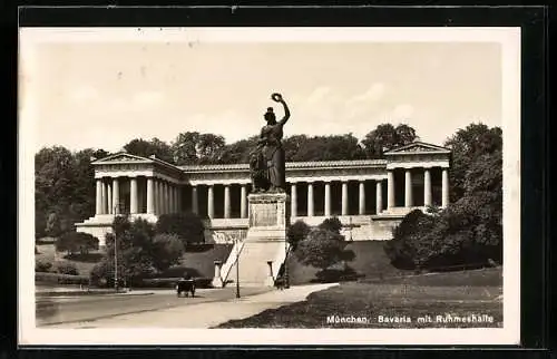 AK München, Bavaria vor der Ruhmeshalle