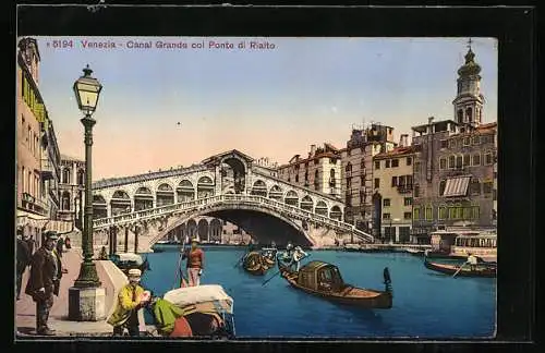 AK Venedig, Canal Grande col Ponte di Rialto