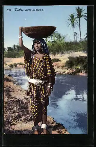 AK Jeune Bedouine, arabische Wasserträgerin