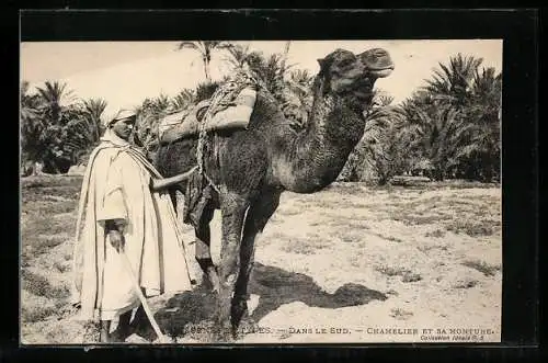 AK Araber zieht mit seinem Kamel durch die Lande