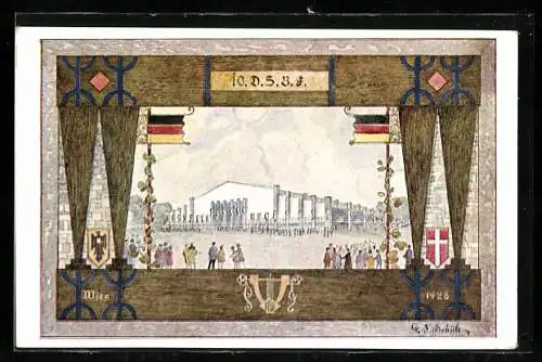 AK Wien 1928, 10. Deutschen Sängerbundesfestes, Sängerhalle