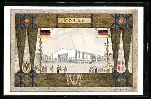 AK Wien 1928, 10. Deutschen Sängerbundesfestes, Sängerhalle