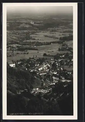 AK Schwanberg, Ortsansicht aus der Vogelschau