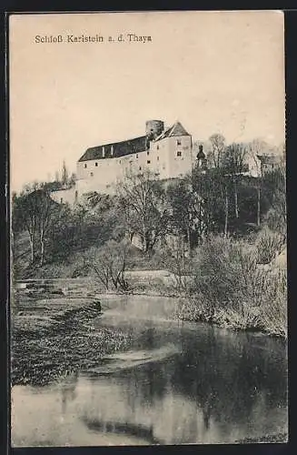 AK Karlstein a. d. Thaya, Schloss Karlstein über dem Wasser