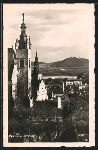 AK Krems /Donau, Ortsansicht mit Göttweig