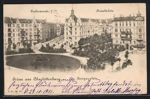 AK Berlin-Charlottenburg, Savignyplatz, Grolmannstrasse, Knesebeckstrasse