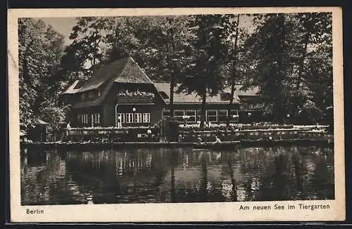 AK Berlin-Tiergarten, am neuen See