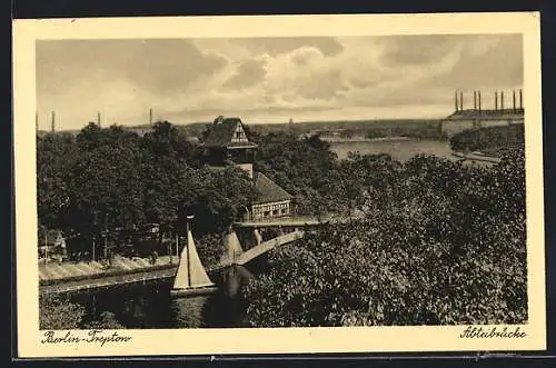 AK Berlin-Treptow, Abteibrücke aus der Vogelschau