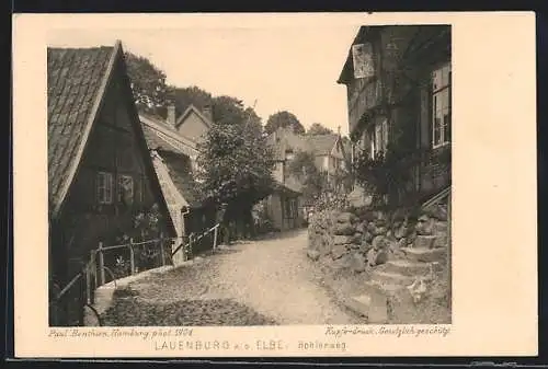 AK Lauenburg a. d. Elbe, Häuser am Hohlerweg