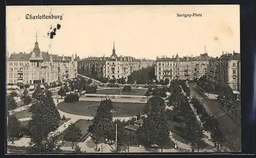 AK Berlin-Charlottenburg, Savigny-Platz aus der Vogelschau