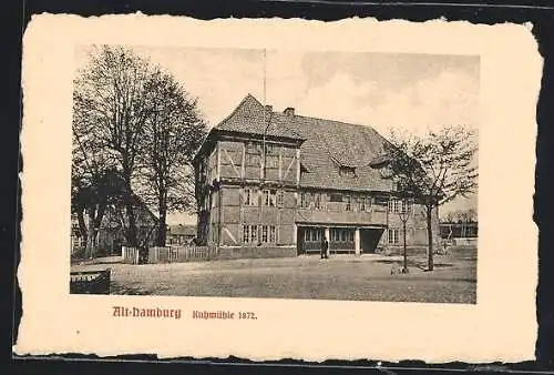 AK Hamburg-Uhlenhorst, Kuhmühle 1872