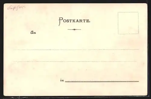 Lithographie Ueberlingen / Bodensee, Teilansicht mit Blick auf Bodensee