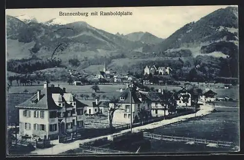 AK Brannenburg, Ortspartie mit Ramboldplatte