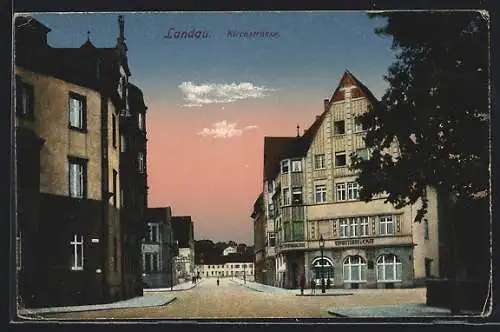 AK Landau / Pfalz, Kirchstrasse mit Konditorei & Cafe