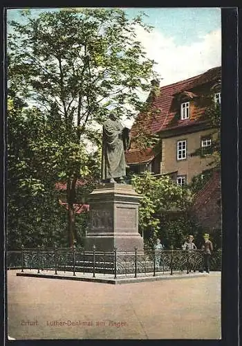 AK Erfurt, Luther-Denkmal am Anger